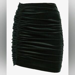 EXPRESS: High Waisted Velvet Bodycon Ruched Mini Skirt size XS